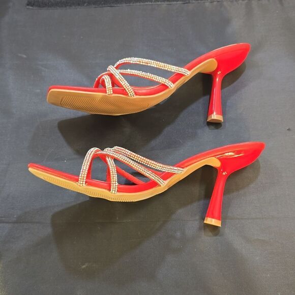 BRAND NEW WILD DIVA RHINESTONE EMBELLISHMENTS ELEGANT STILETTO  HEELS SA… - Picture 8 of 14
